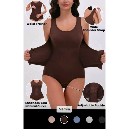 Body modelador, control abdomen, ajuste de cintura y levantamiento de glúteos