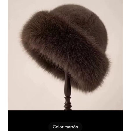 Gorro Mongol de Felpa imitación Visón