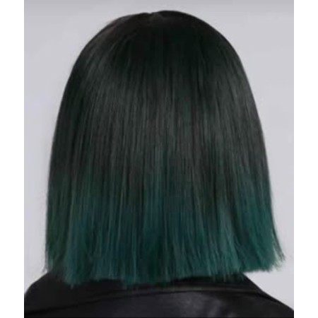 Peluca sintética Melena Bob, color verde degradé , con flequillo ( ASSHOWN verde)